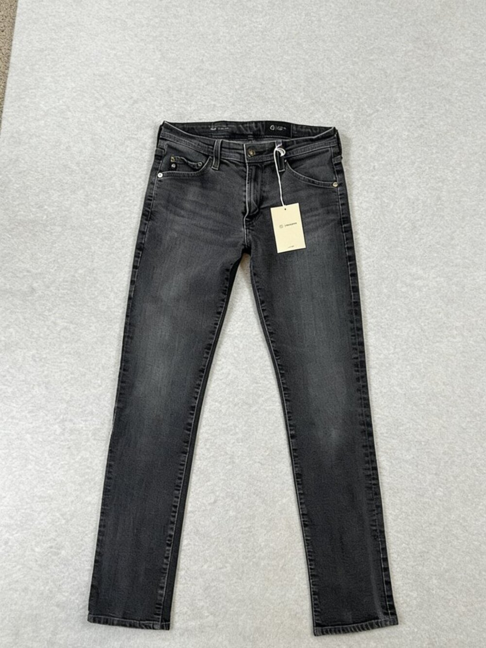 AG Adriano Goldschmied Mens Size 28Wx32L* Tellis Modern Slim Stretch Black Jeans
